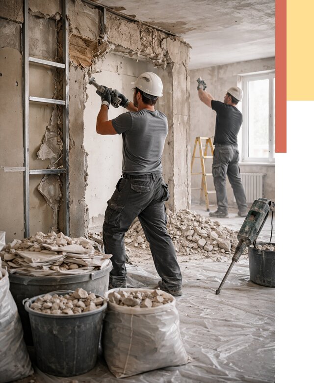 Демонтажные работы в Карталах от 2816 руб. — услуги и цена под ключ | ОТДЕЛОЧНИК-Крт