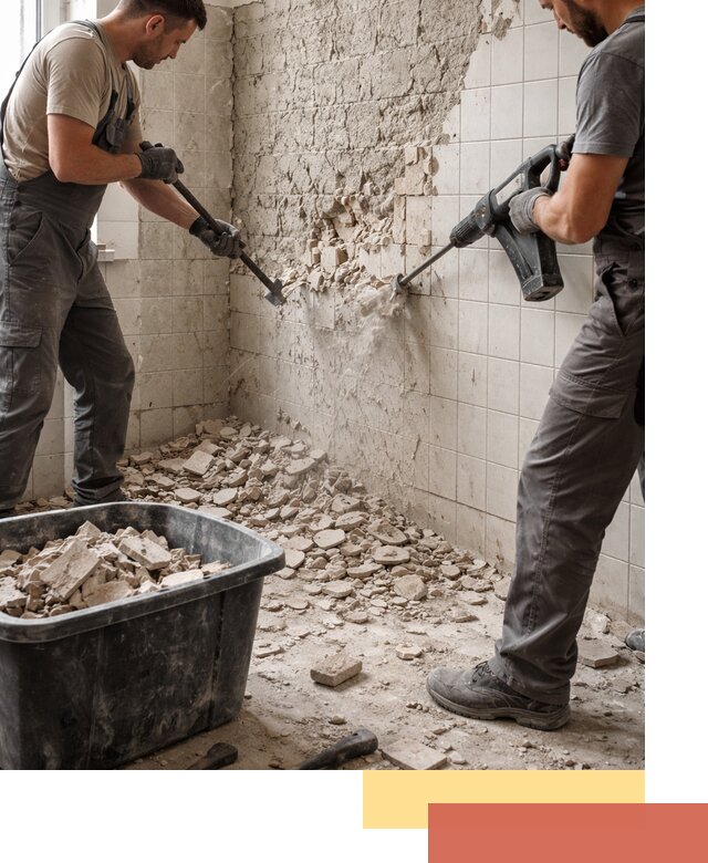 Демонтаж плитки со стен в Карталах быстро и аккуратно