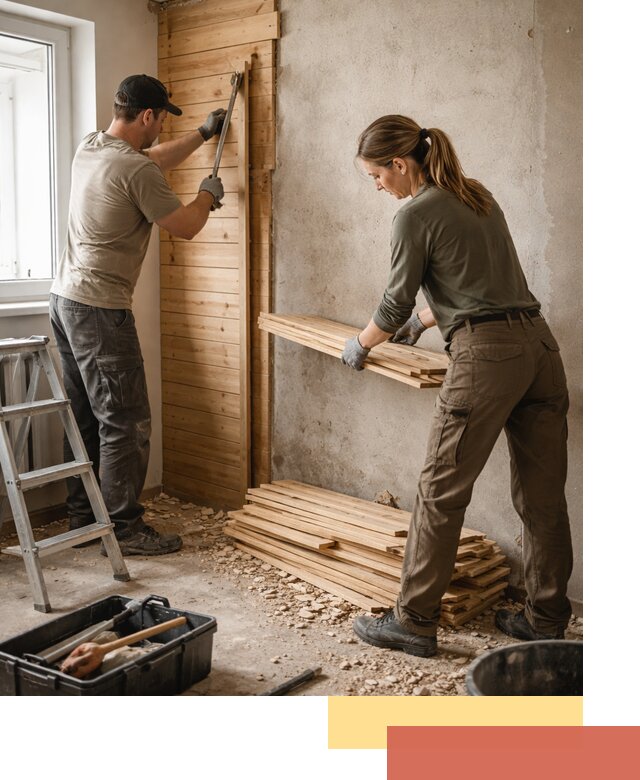 Демонтаж вагонки со стен в Карталах — профессиональный демонтаж