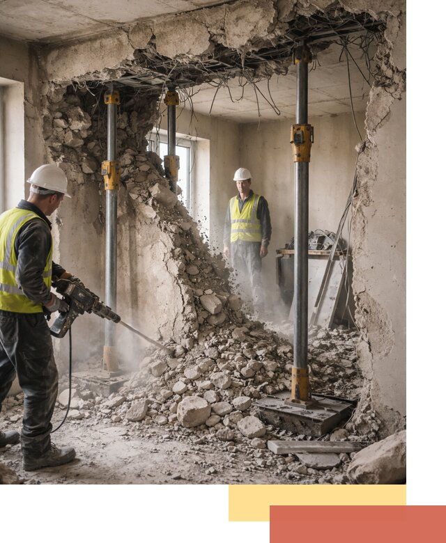 Снос несущих стен в Карталах с гарантией безопасности и качества