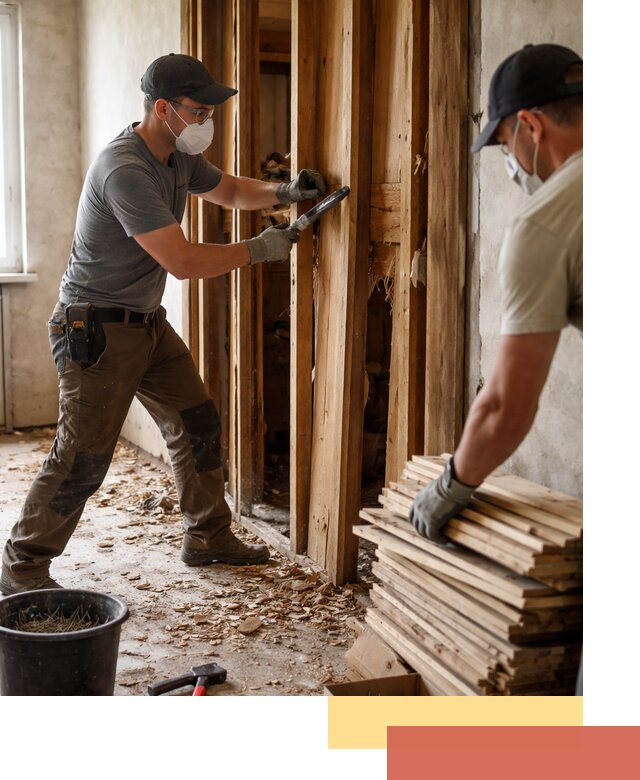 Демонтаж деревянных перегородок в Карталах быстро и аккуратно