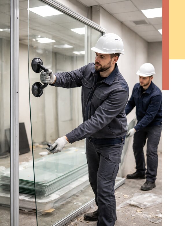 Демонтаж стеклянных перегородок в Карталах от 3338 руб. — быстро и недорого | ОТДЕЛОЧНИК-Крт