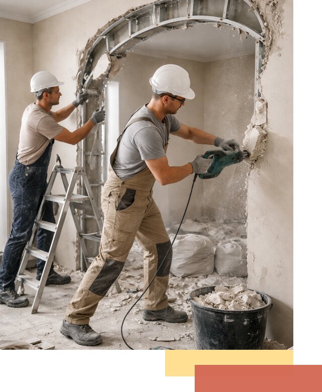 Демонтаж гипсокартонной арки в Карталах быстро и аккуратно