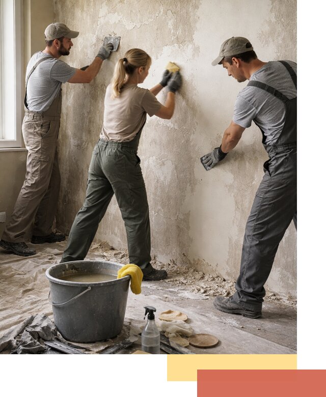 Очистка стен от клея и грунтовки в Карталах качественно и быстро