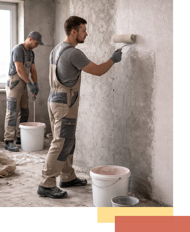 Нанесение бетоноконтакта на стены в Карталах для последующей отделки