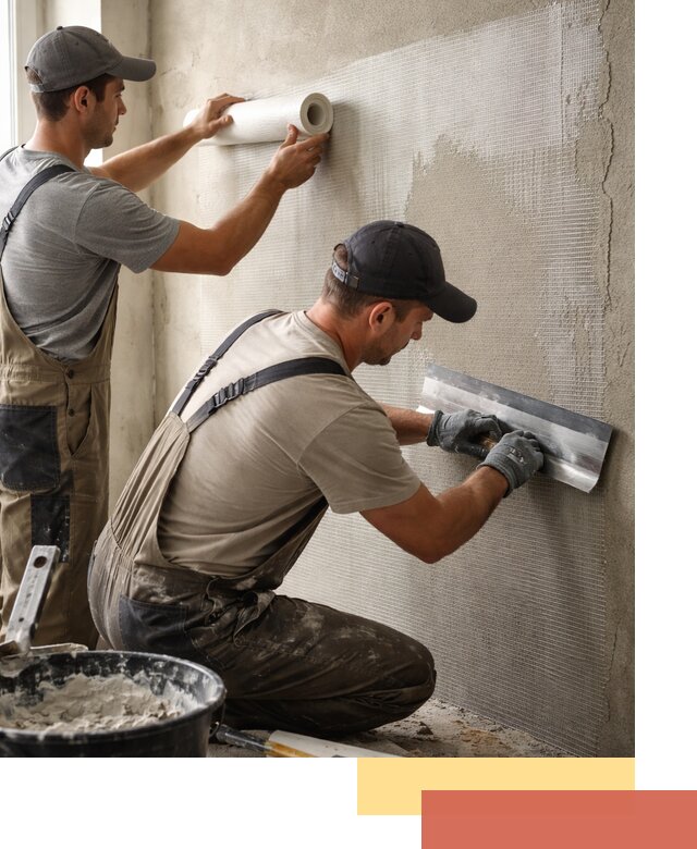 Армирование стен стеклосеткой в Карталах для прочной отделки