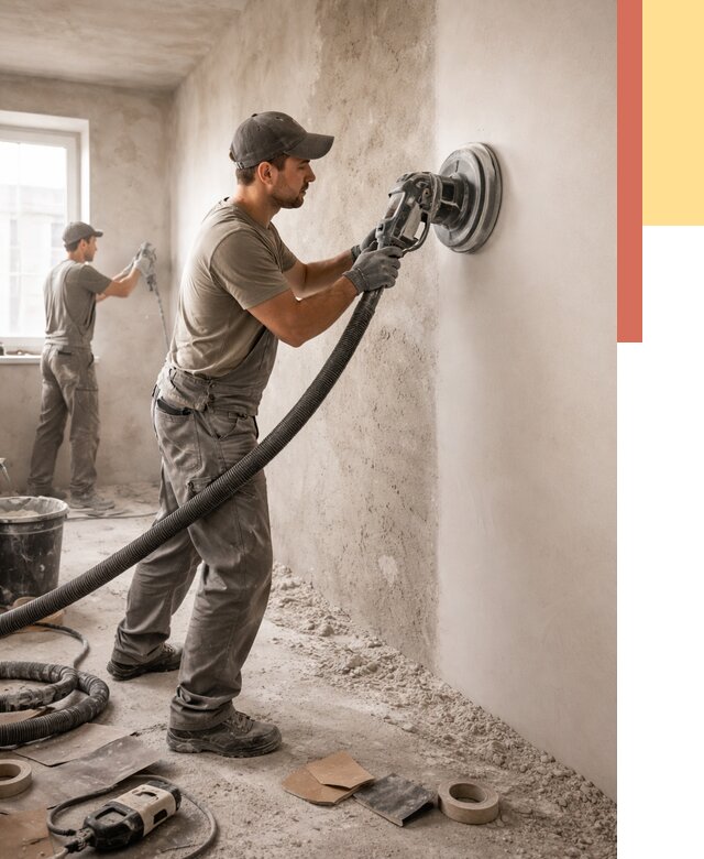 Шлифовка стен в Карталах от 1252 руб/м2 — быстро и недорого | ОТДЕЛОЧНИК-Крт