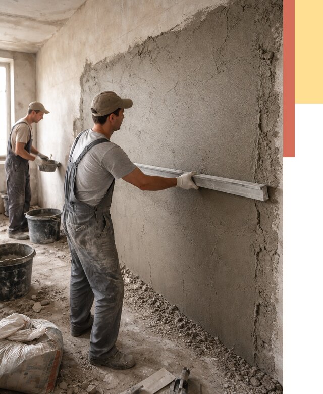 Цементная штукатурка стен в Карталах от 4694 руб/м2 — быстро и недорого | ОТДЕЛОЧНИК-Крт