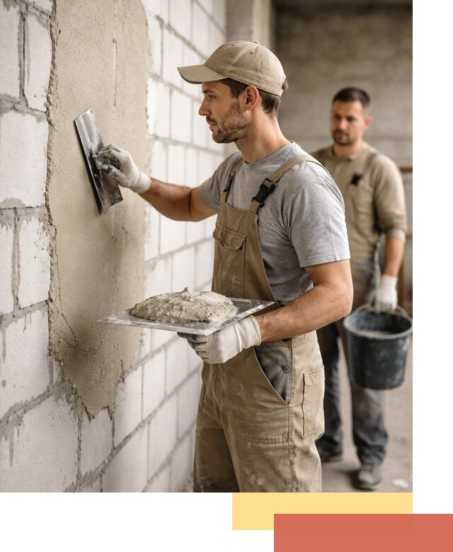 Штукатурка стен из газобетона в Карталах под ключ