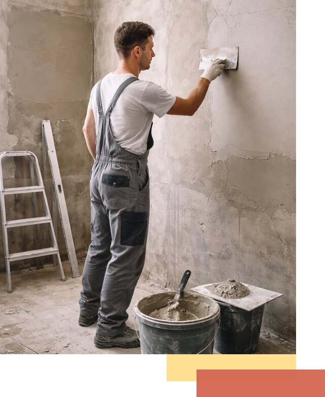 Штукатурка стен в ванной под ключ в Карталах