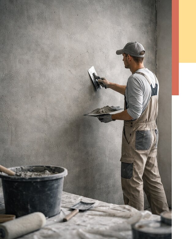 Декоративная штукатурка под бетон в Карталах от 2608 руб./м² — нанесение под ключ | ОТДЕЛОЧНИК-Крт