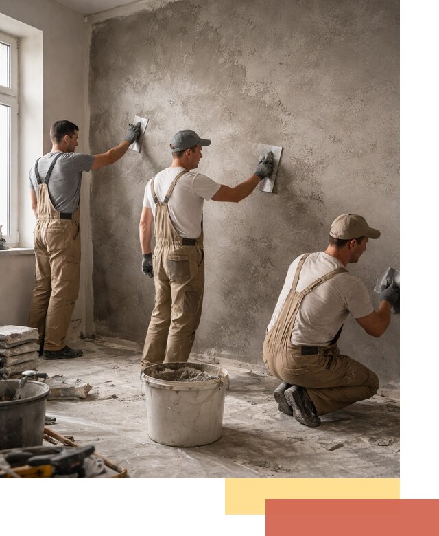 Декоративная штукатурка под бетон в Карталах для стен и потолков