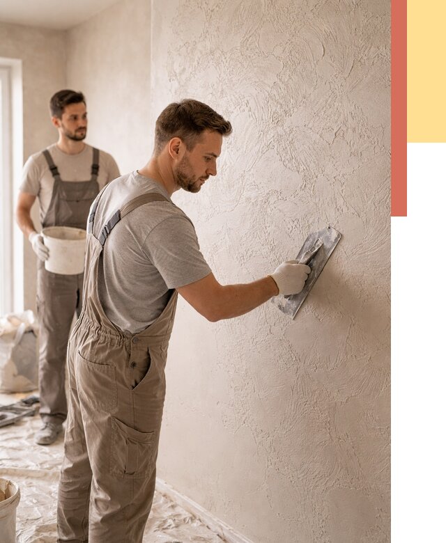 Фактурная штукатурка стен в Карталах от 4381 руб./м² — заказать под ключ | ОТДЕЛОЧНИК-Крт