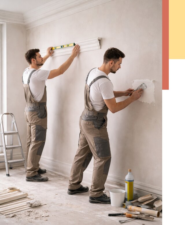 Монтаж лепнины на стены в Карталах от 4694 руб. — недорого, быстро | ОТДЕЛОЧНИК-Крт