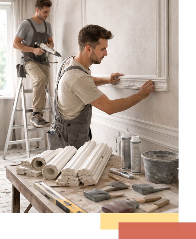 Монтаж лепнины на стены в Карталах профессионально и качественно