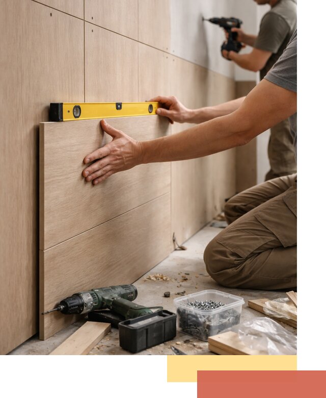 Профессиональный монтаж МДФ панелей на стены в Карталах