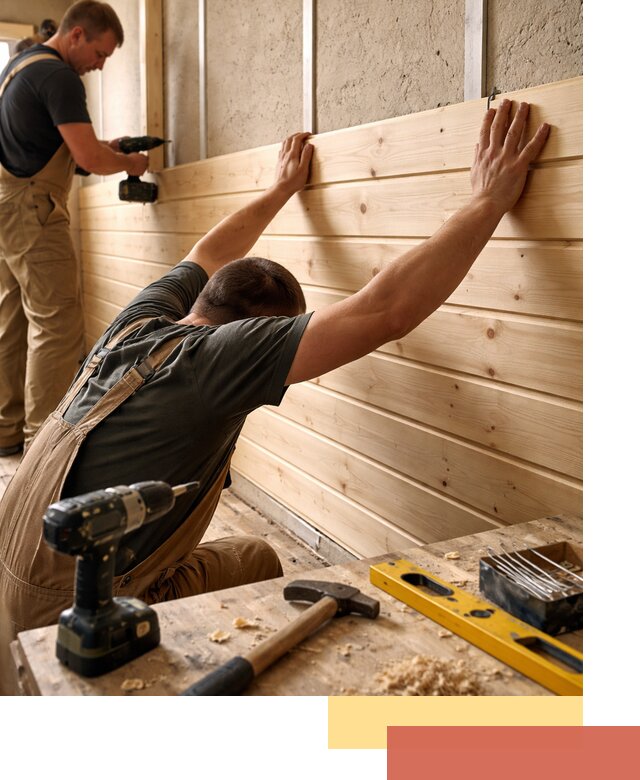 Монтаж деревянной вагонки на стены в Карталах быстро и качественно