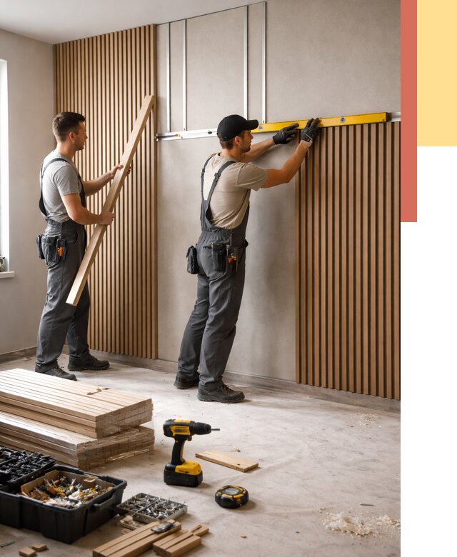 Монтаж реечных панелей на стены в Карталах от 1252 руб. — быстро и недорого | ОТДЕЛОЧНИК-Крт