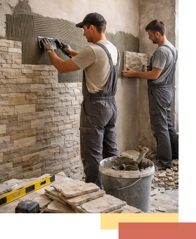 Монтаж искусственного камня в Карталах — облицовка стен и фасадов