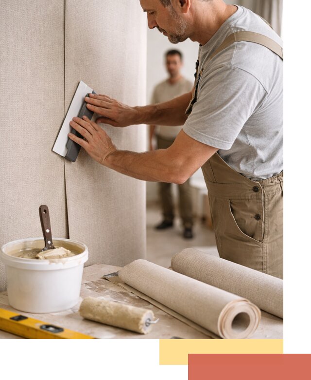 Поклейка текстильных обоев в Карталах профессионально и аккуратно