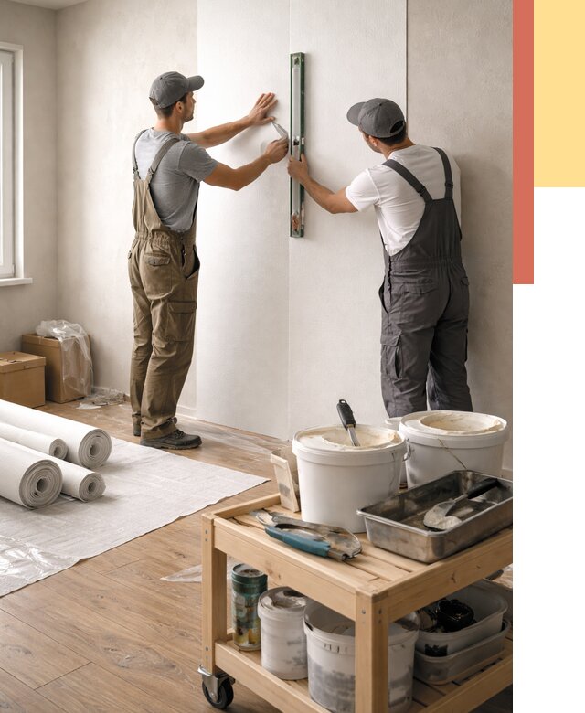 Поклейка стеклообоев в Карталах от 6780 руб. за м2 — быстро и недорого | ОТДЕЛОЧНИК-Крт