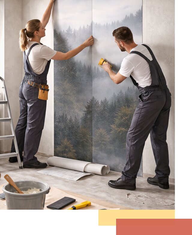 Поклейка фотообоев профессионально в Карталах под ключ