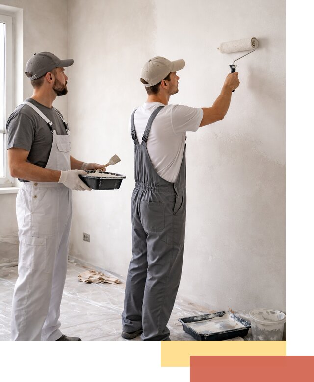 Покраска стен водоэмульсионной краской в Карталах