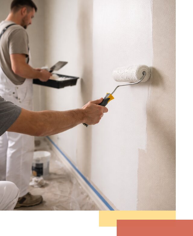 Покраска стен акриловой краской профессионально в Карталах