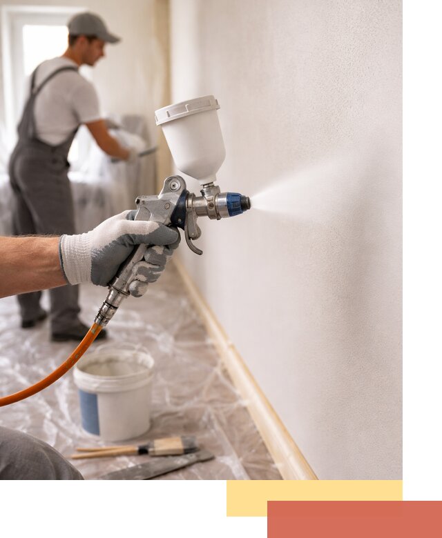 Покраска стен краскопультом в Карталах быстро и качественно