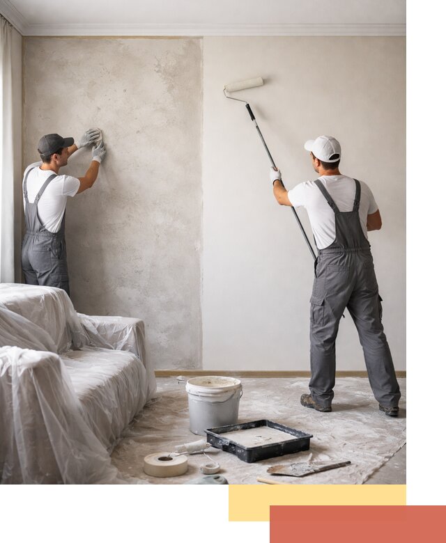 Покраска стен антивандальной краской в Карталах