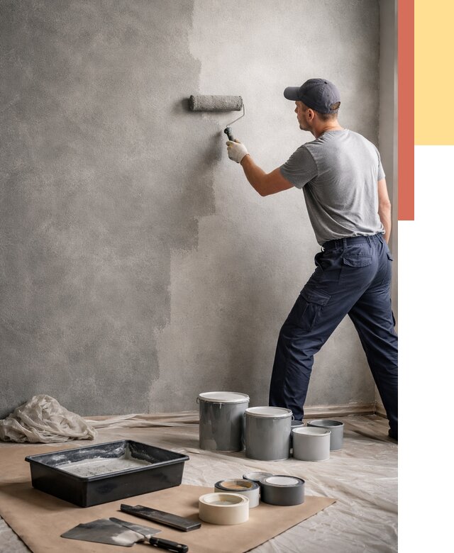 Покраска стен под бетон в Карталах от 678 руб. за м2 — быстро и недорого | ОТДЕЛОЧНИК-Крт