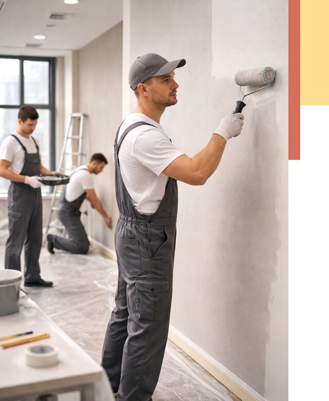 Покраска стен в офисе в Карталах от 8866 руб. — быстро и недорого | ОТДЕЛОЧНИК-Крт