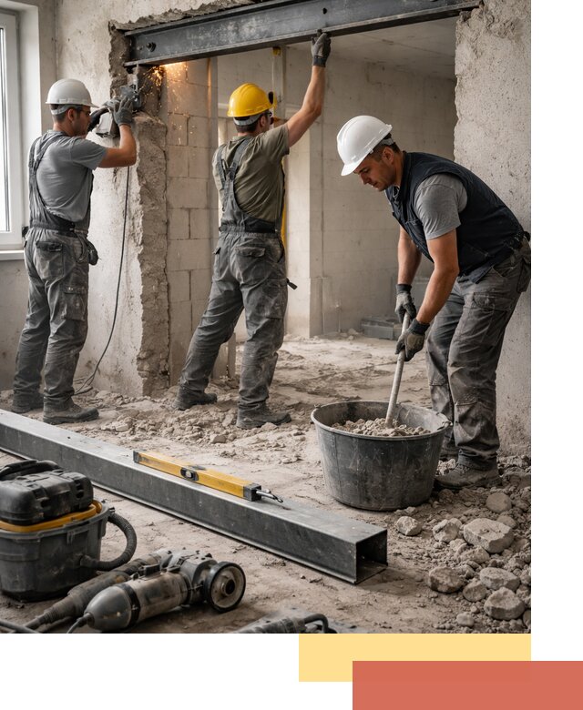 Создание проемов в стенах и несущих конструкциях в Карталах