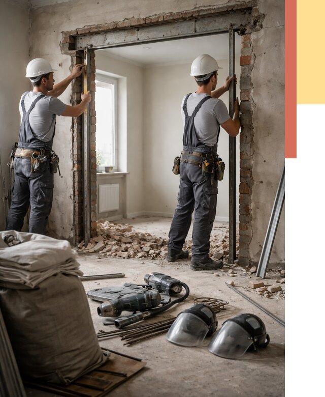 Расширение дверного проема в Карталах от 13039 руб. под ключ | ОТДЕЛОЧНИК-Крт