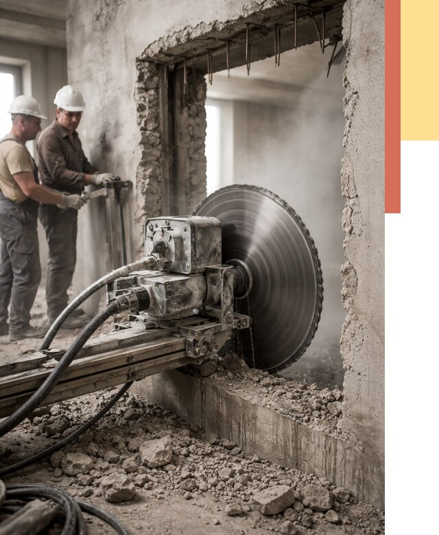 Алмазная резка проемов в Карталах от 4694 руб. быстро и недорого | ОТДЕЛОЧНИК-Крт