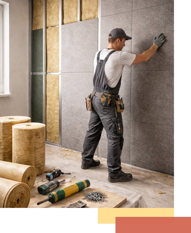 Профессиональная шумоизоляция стен в Карталах для квартиры и офиса