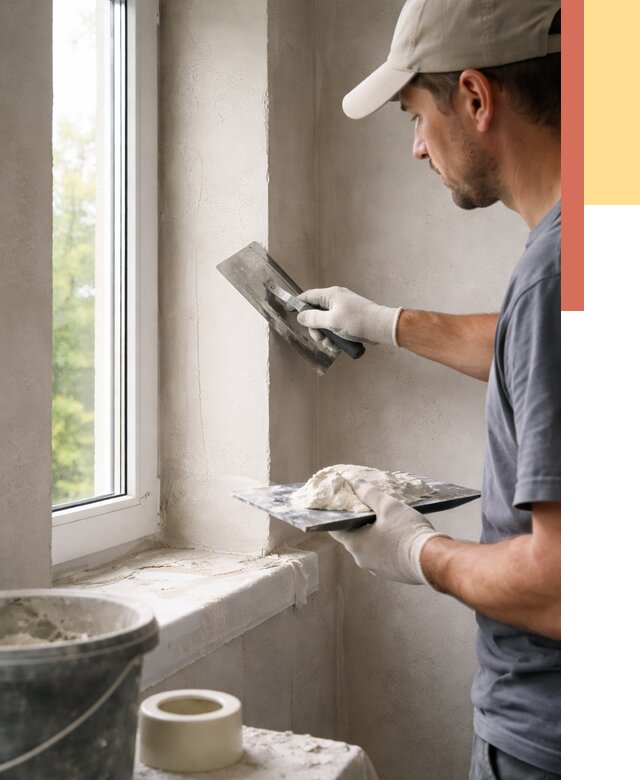 Штукатурка откосов в Карталах от 4694 руб/м² — услуги и выравнивание под ключ | ОТДЕЛОЧНИК-Крт