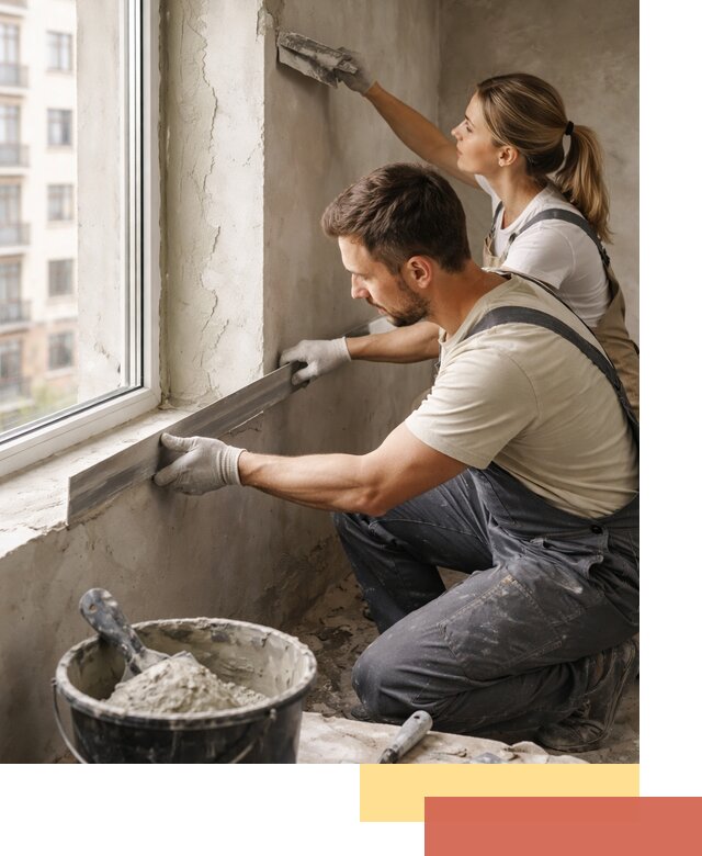 Штукатурка откосов дверей и окон профессионально в Карталах