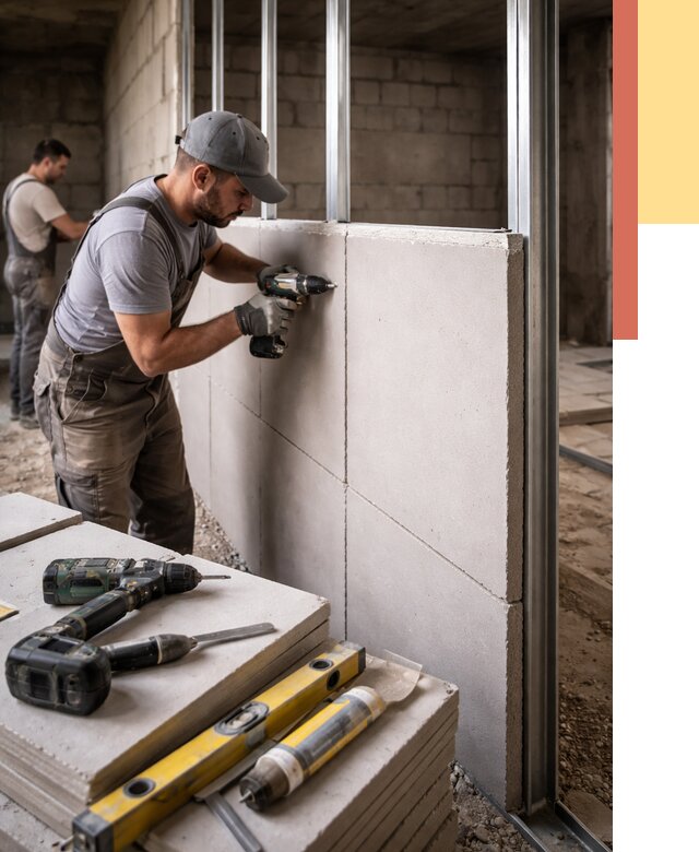 Кладка влагостойких перегородок ПГП в Карталах от 1252 руб. под ключ | ОТДЕЛОЧНИК-Крт