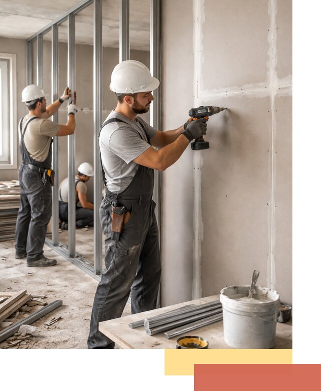 Перегородки из огнестойкого гипсокартона в Карталах под ключ