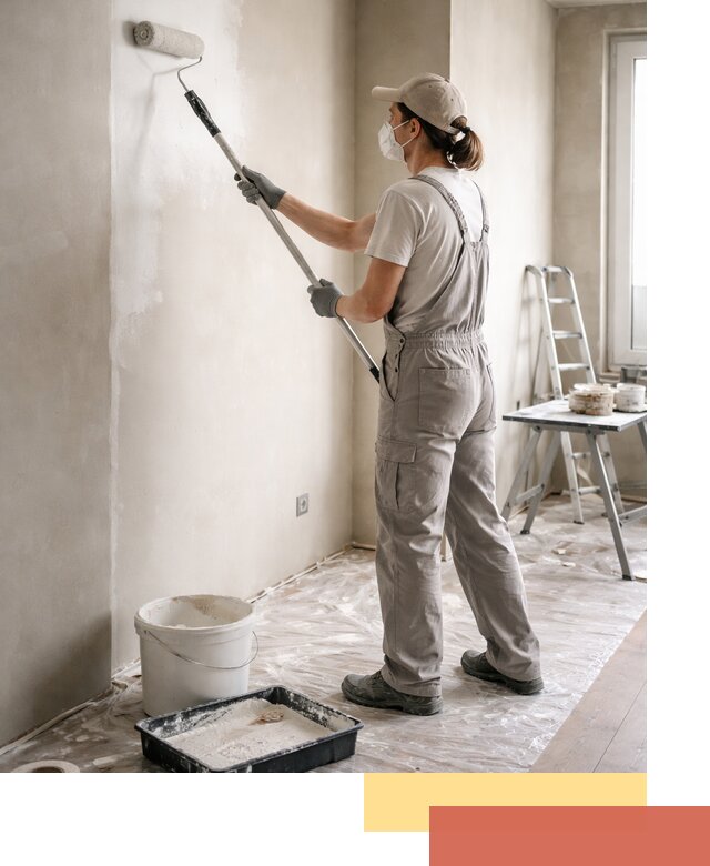 Покраска перегородок из гипсокартона в Карталах качественно и недорого