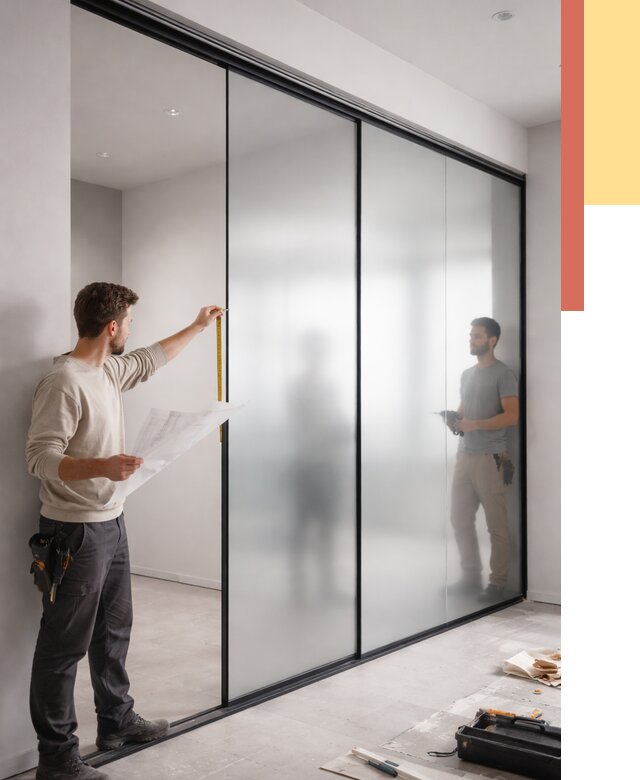 Матовые стеклянные перегородки в Карталах от 8866 руб. — монтаж и установка | ОТДЕЛОЧНИК-Крт