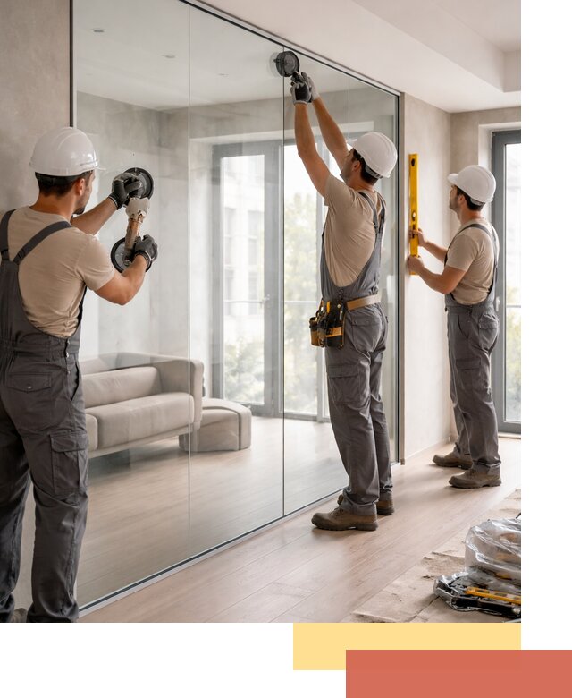 Перегородки из закаленного стекла в Карталах для офисов и квартир