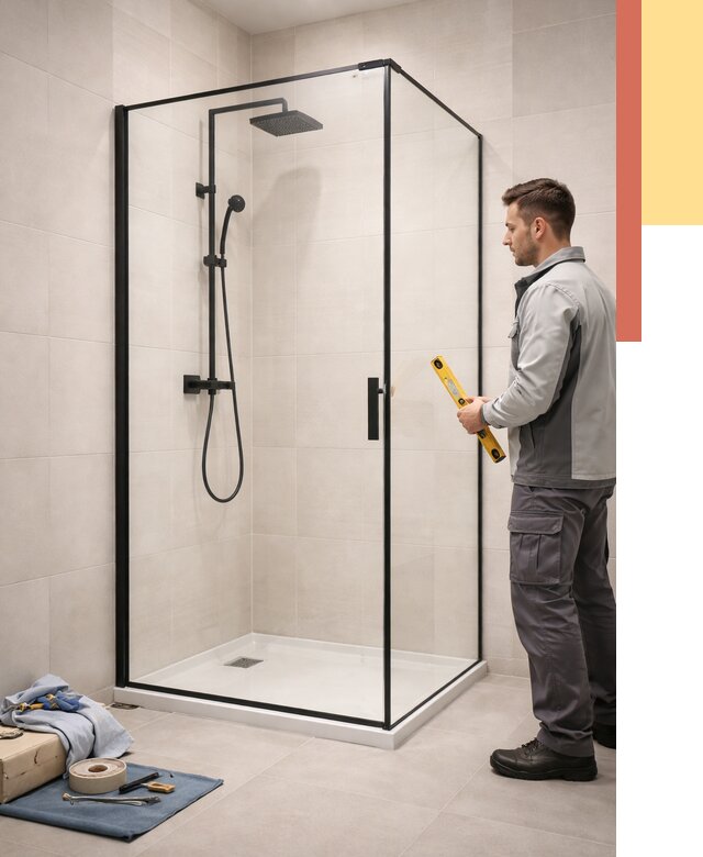 Стеклянные перегородки для душа в Карталах от 13039 руб. | Монтаж под ключ — ОТДЕЛОЧНИК-Крт