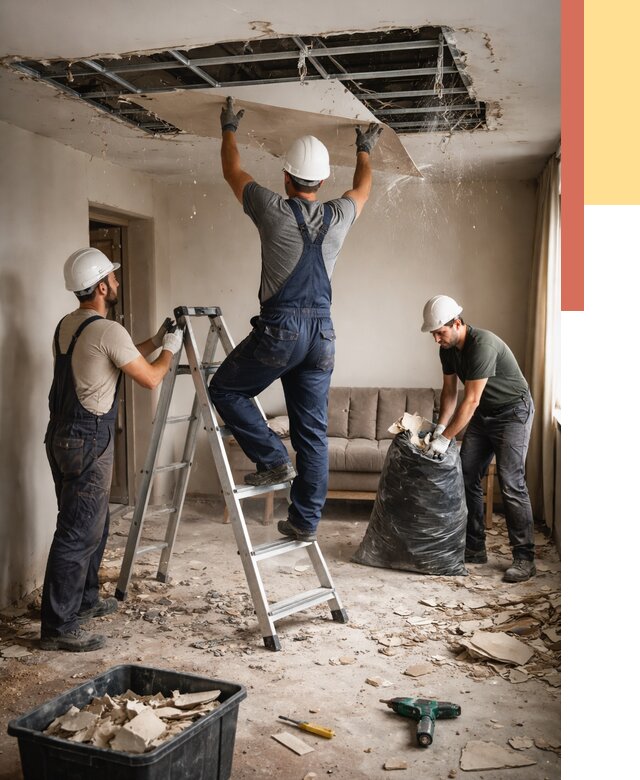 Демонтаж гипсокартонного потолка в Карталах от 438 руб. за м2 — ОТДЕЛОЧНИК-Крт