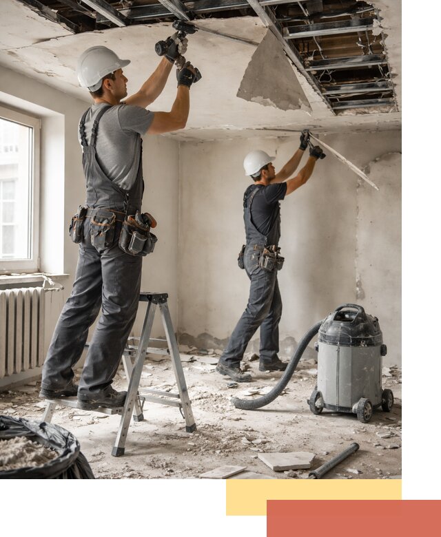 Демонтаж гипсокартонного потолка в Карталах быстро и аккуратно