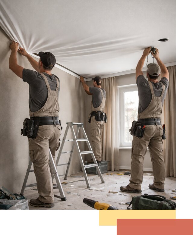 Монтаж матового натяжного потолка в Карталах качественно и быстро