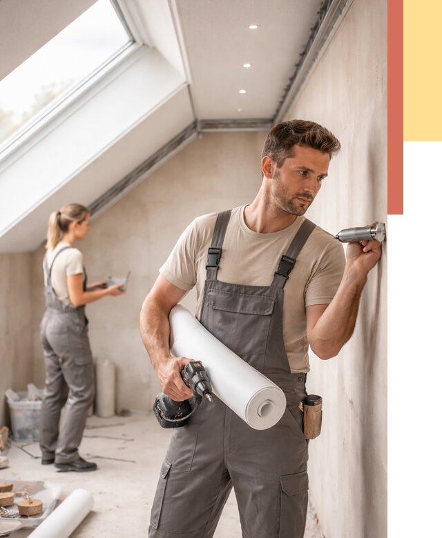 Монтаж натяжного потолка на мансарде в Карталах от 3651 руб. | ОТДЕЛОЧНИК-Крт