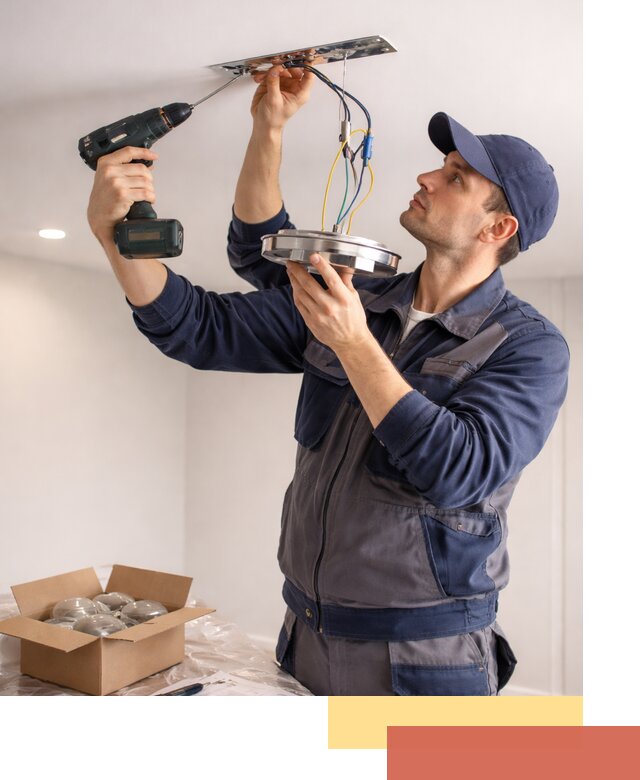 Установка люстры в натяжной потолок в Карталах