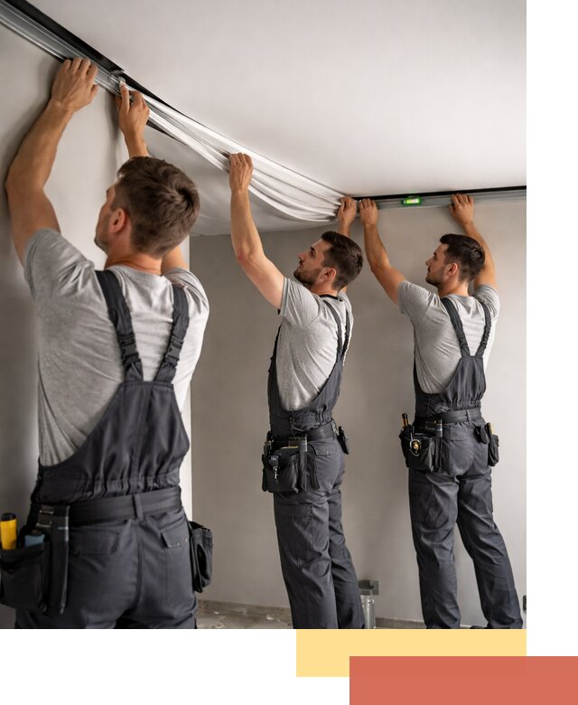 Теневые натяжные потолки в Карталах: монтаж и отделка быстро и качественно